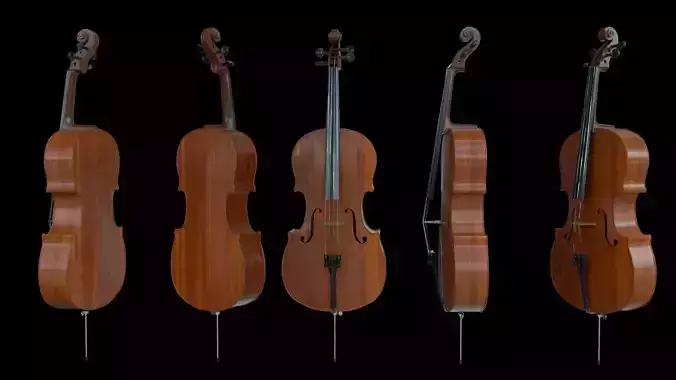 Cello Music Instrument 3D model