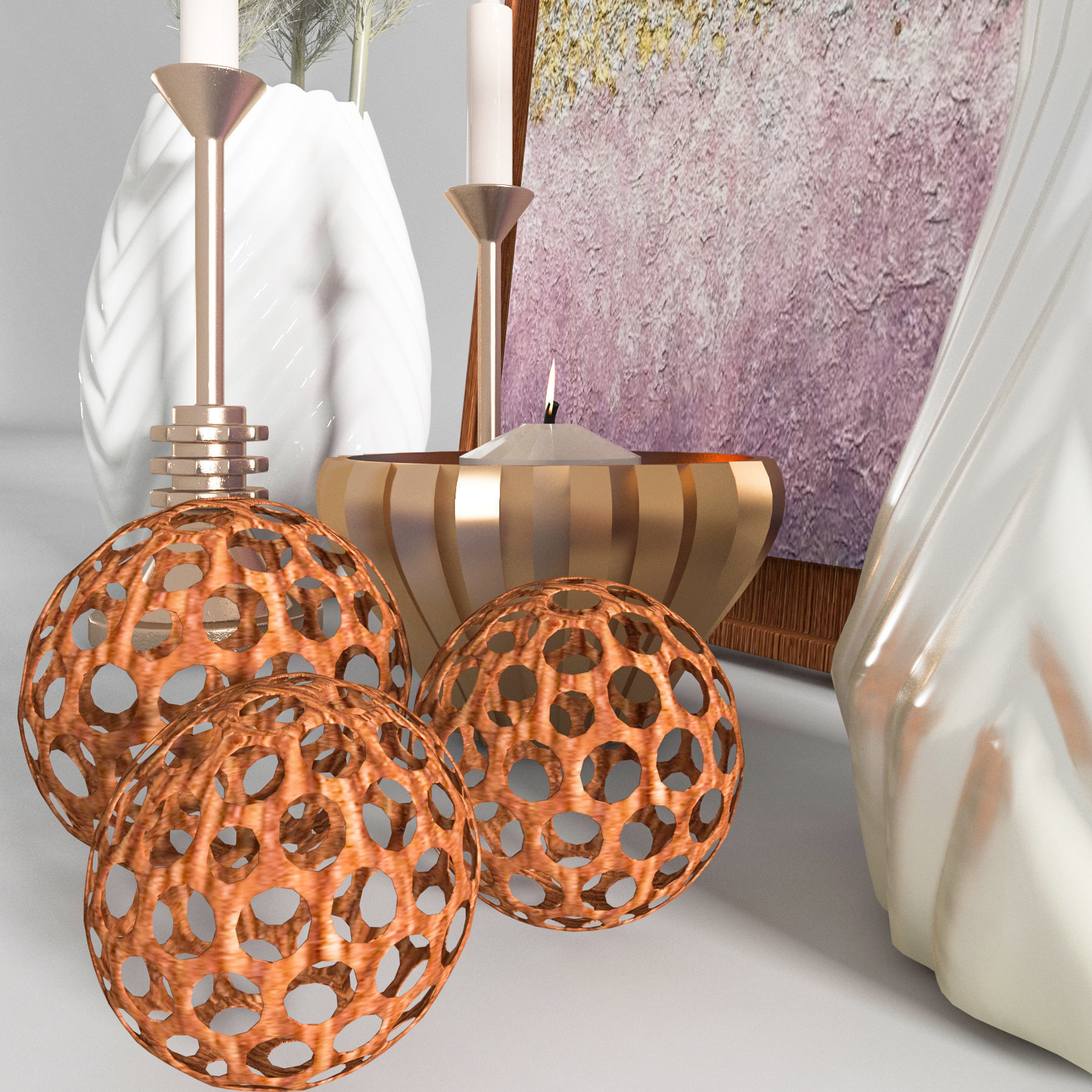 Decorative set 006 3D model_4