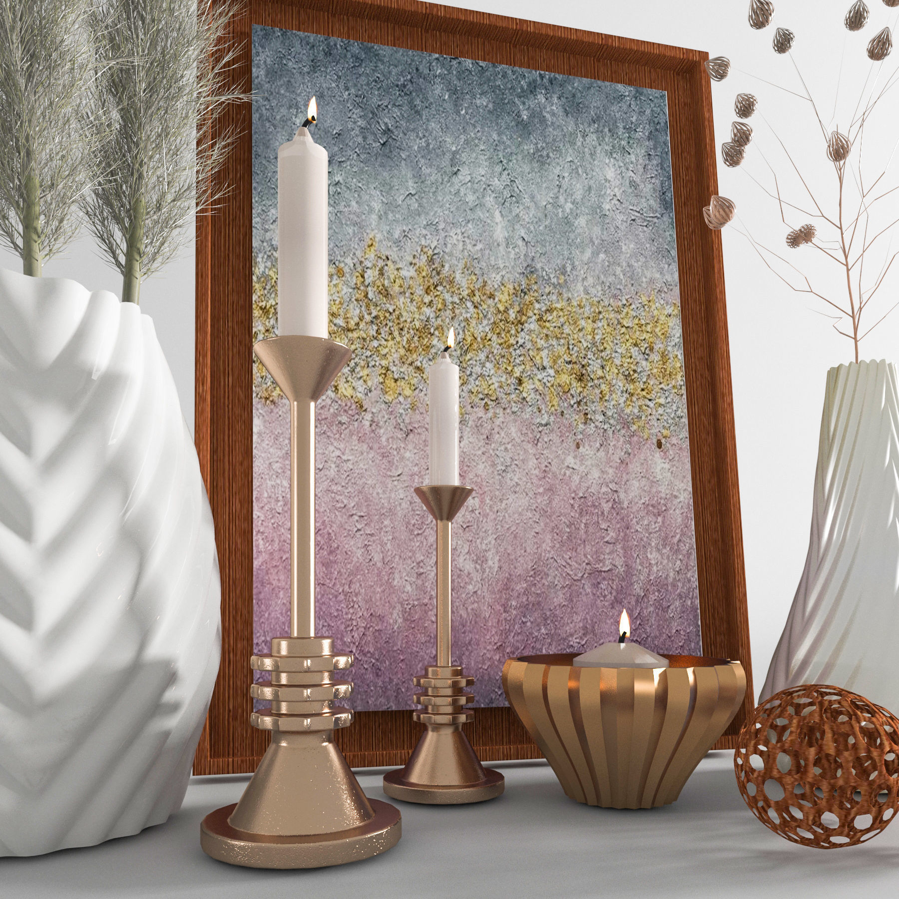 Decorative set 006 3D model_2