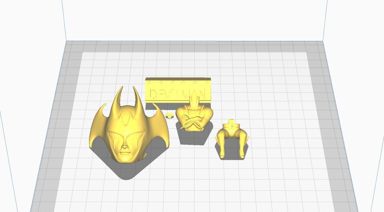 Devilman plastic toy 3D print model_7