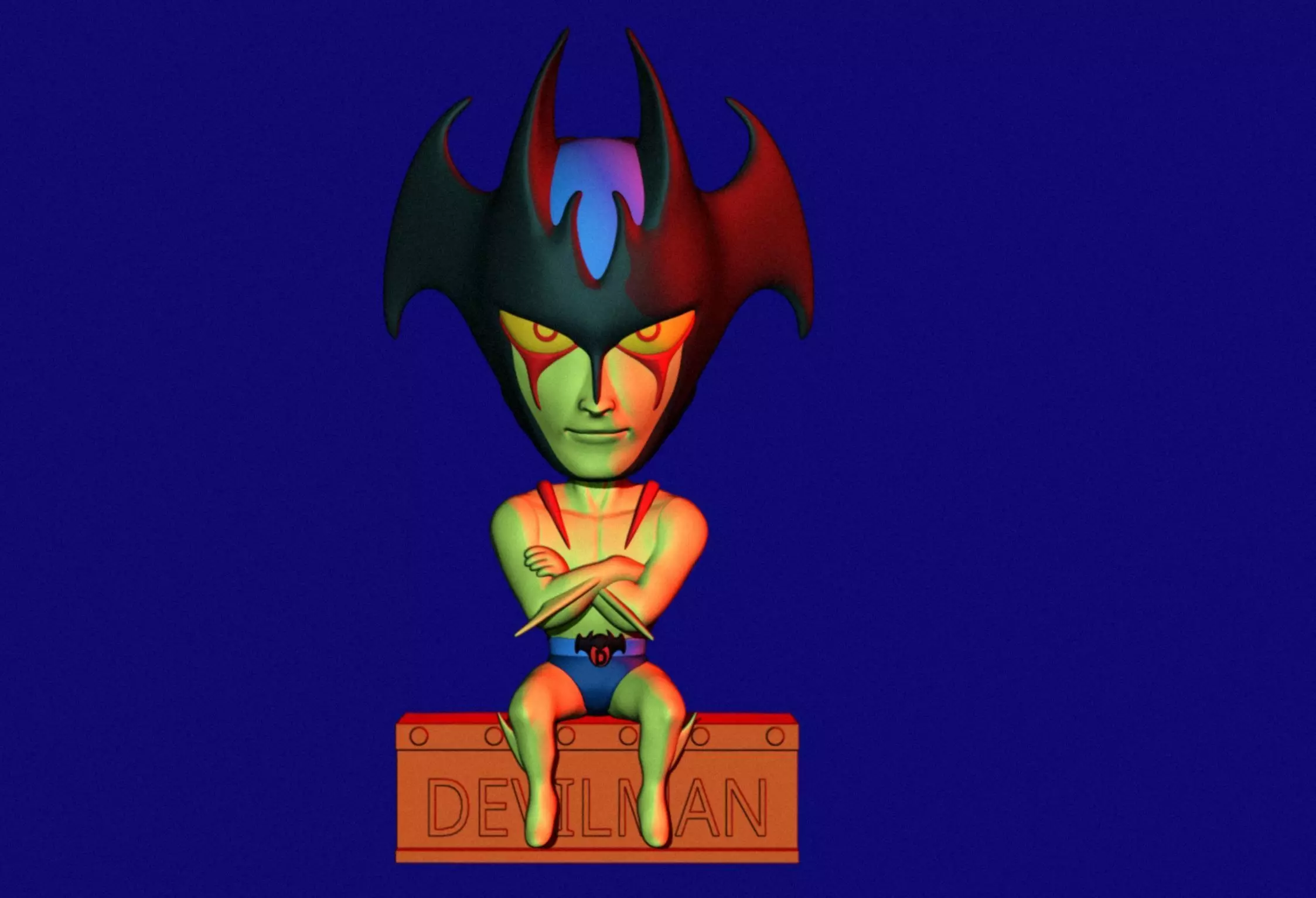 Devilman plastic toy 3D print model_0
