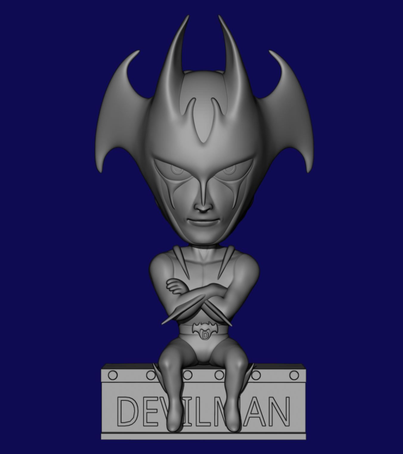 Devilman plastic toy 3D print model_3