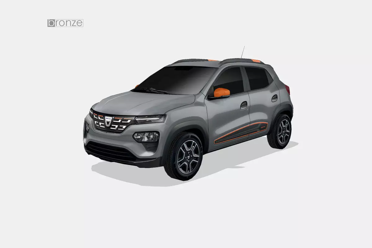 Dacia Spring Electric 2022 Low-poly 3D model_0