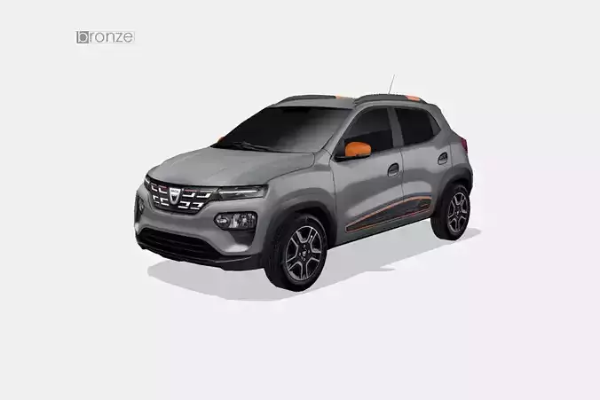 Dacia Spring Electric 2022 Low-poly 3D model