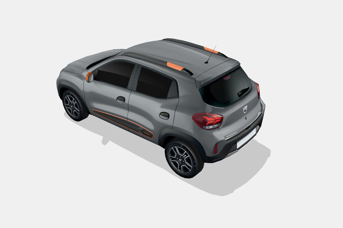 Dacia Spring Electric 2022 Low-poly 3D model_7
