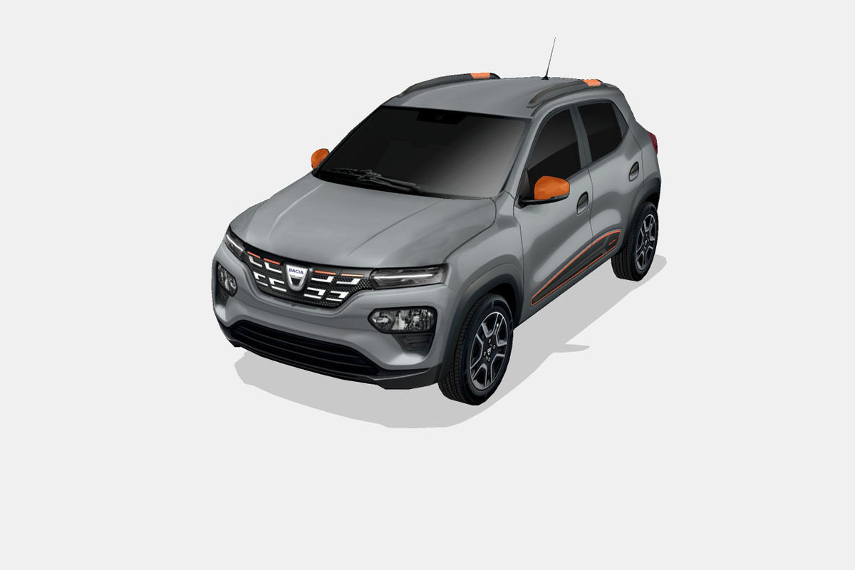 Dacia Spring Electric 2022 Low-poly 3D model_5