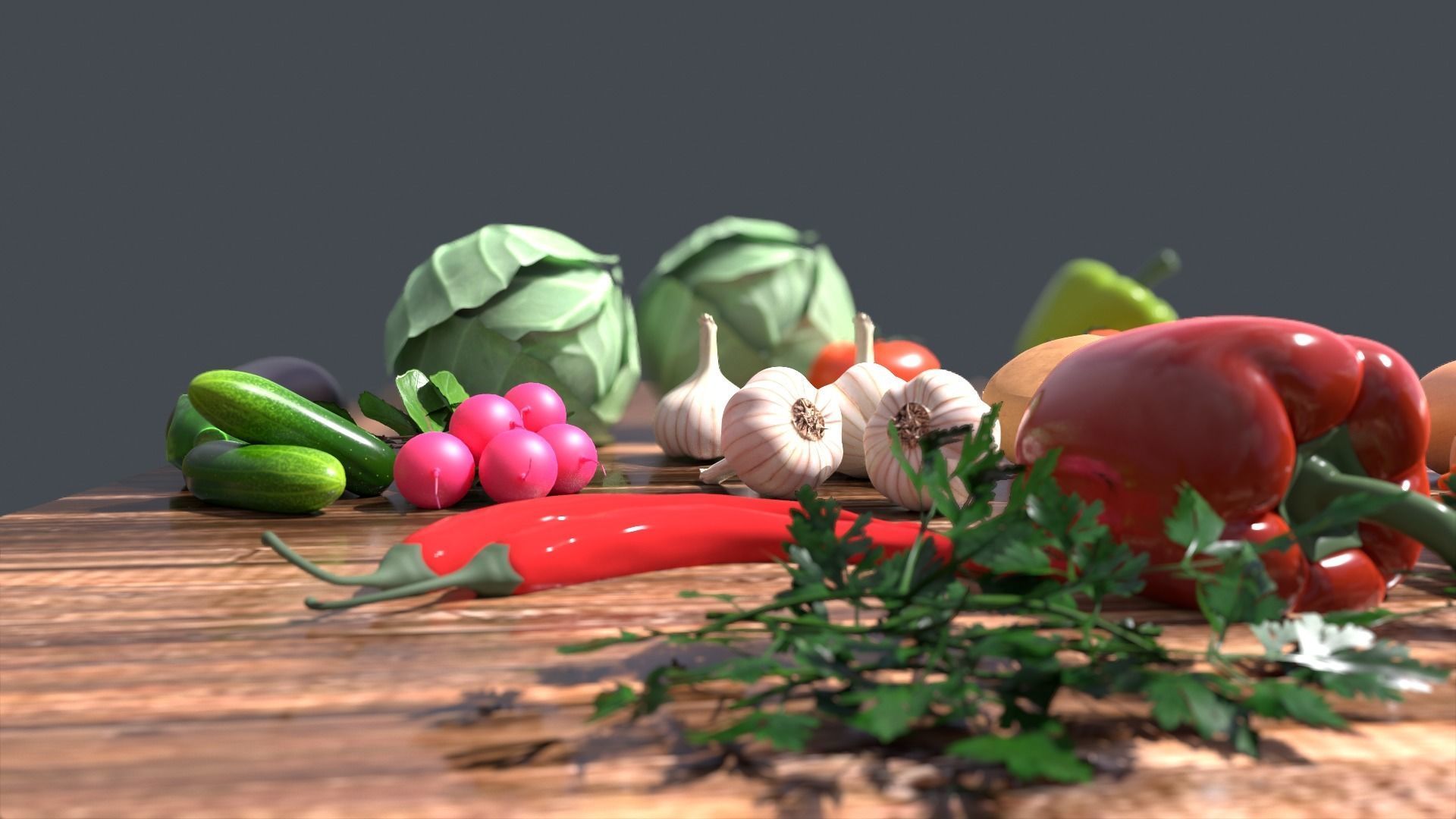 VEGETABLES SET vegetable 3D model_6