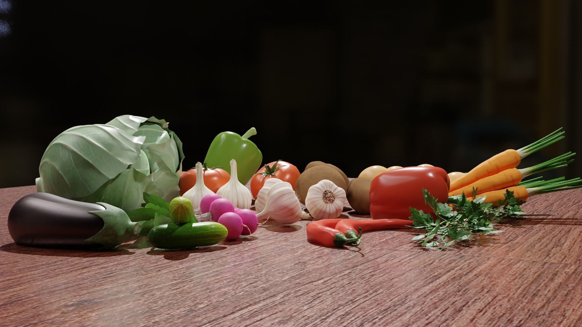 VEGETABLES SET vegetable 3D model_9