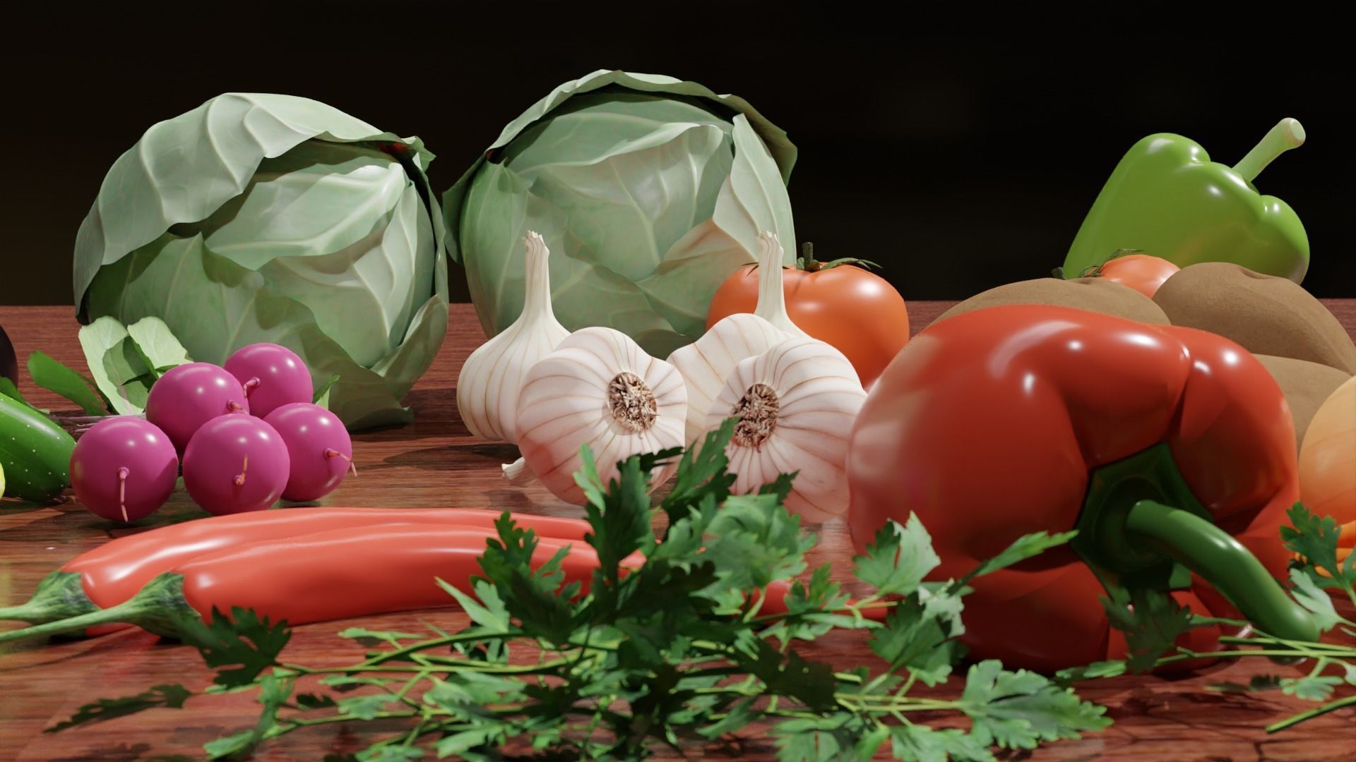 VEGETABLES SET vegetable 3D model_11