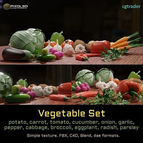 VEGETABLES SET vegetable 3D model