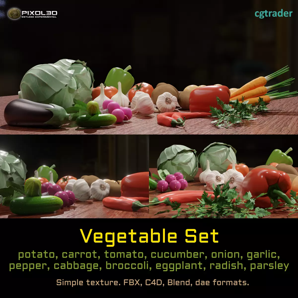 VEGETABLES SET vegetable 3D model_0