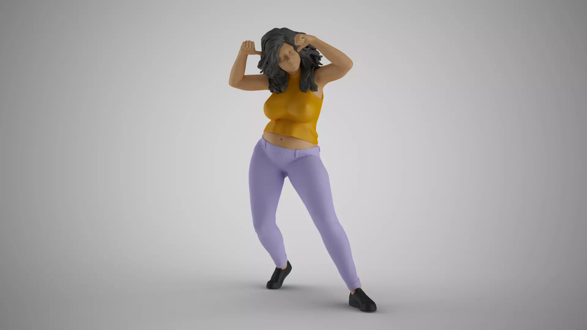Woman Joining Dans 3D print model