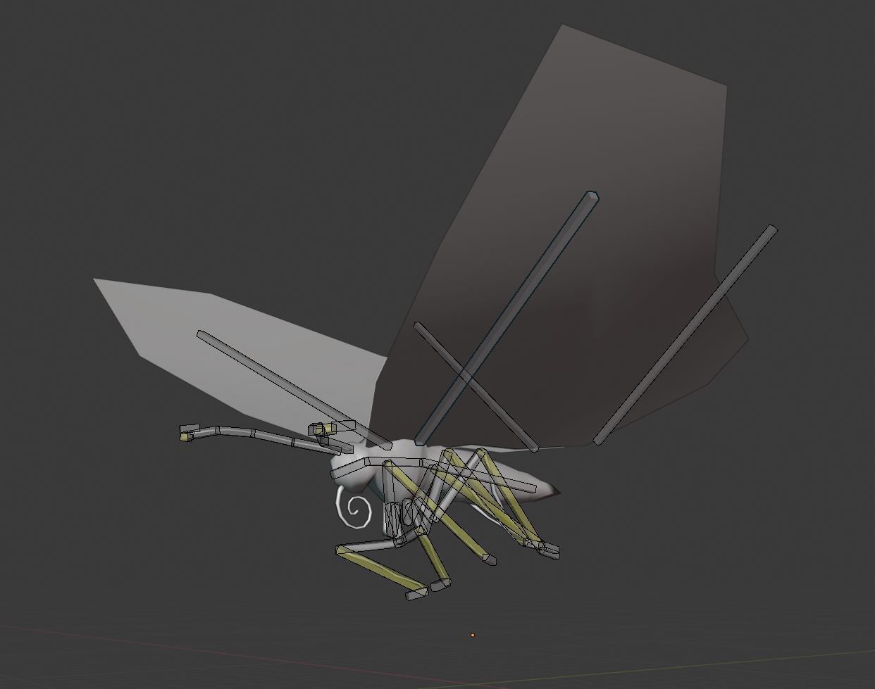 Peacock Butterfly 3D model_6