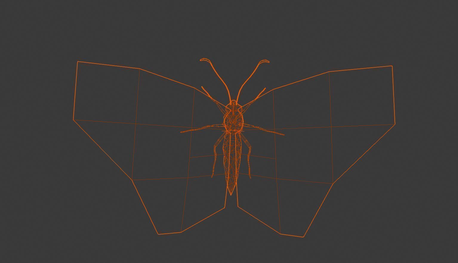 Peacock Butterfly 3D model_8