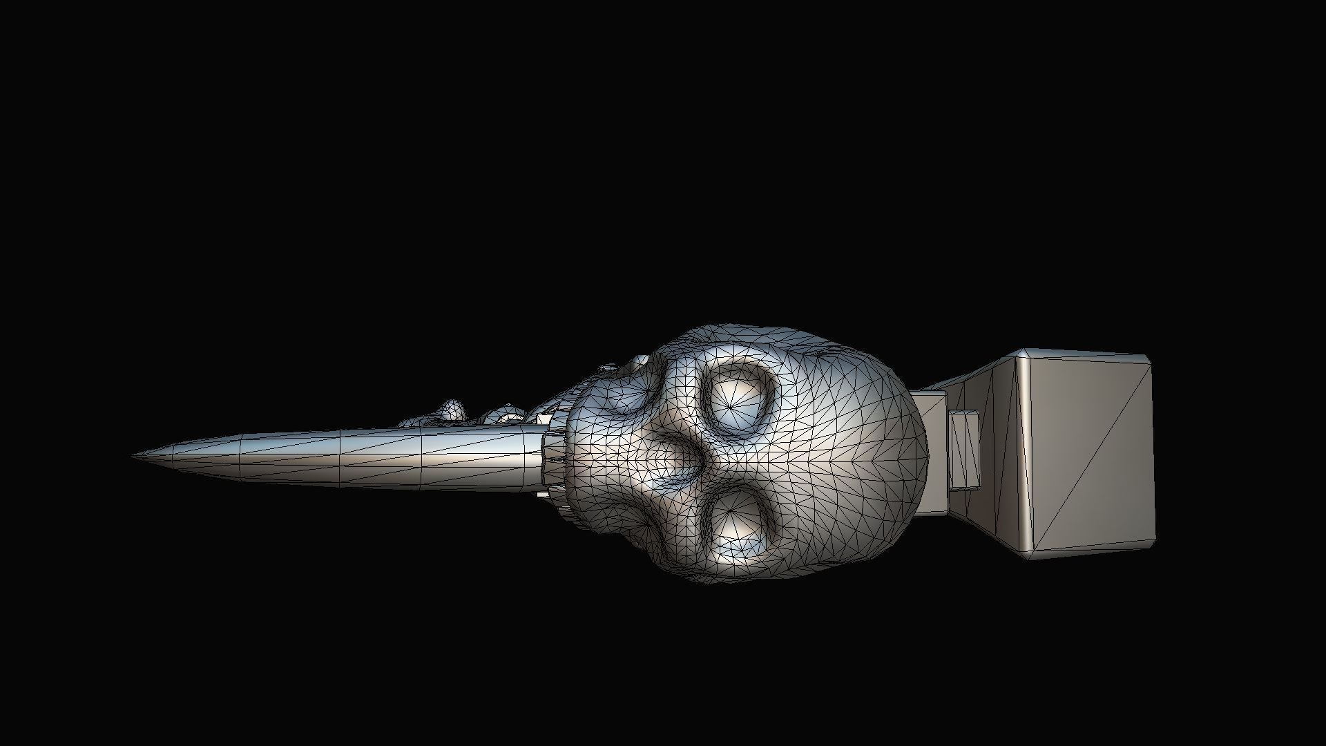 Skeleton Warhammer Low-poly 3D model_5