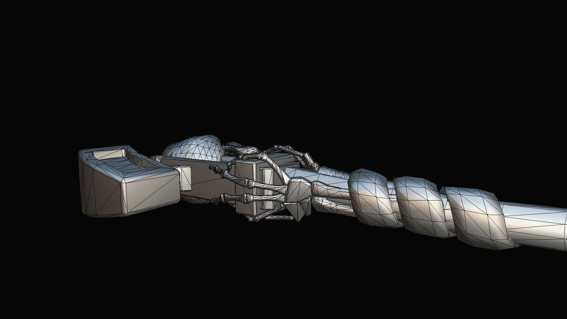 Skeleton Warhammer Low-poly 3D model_6