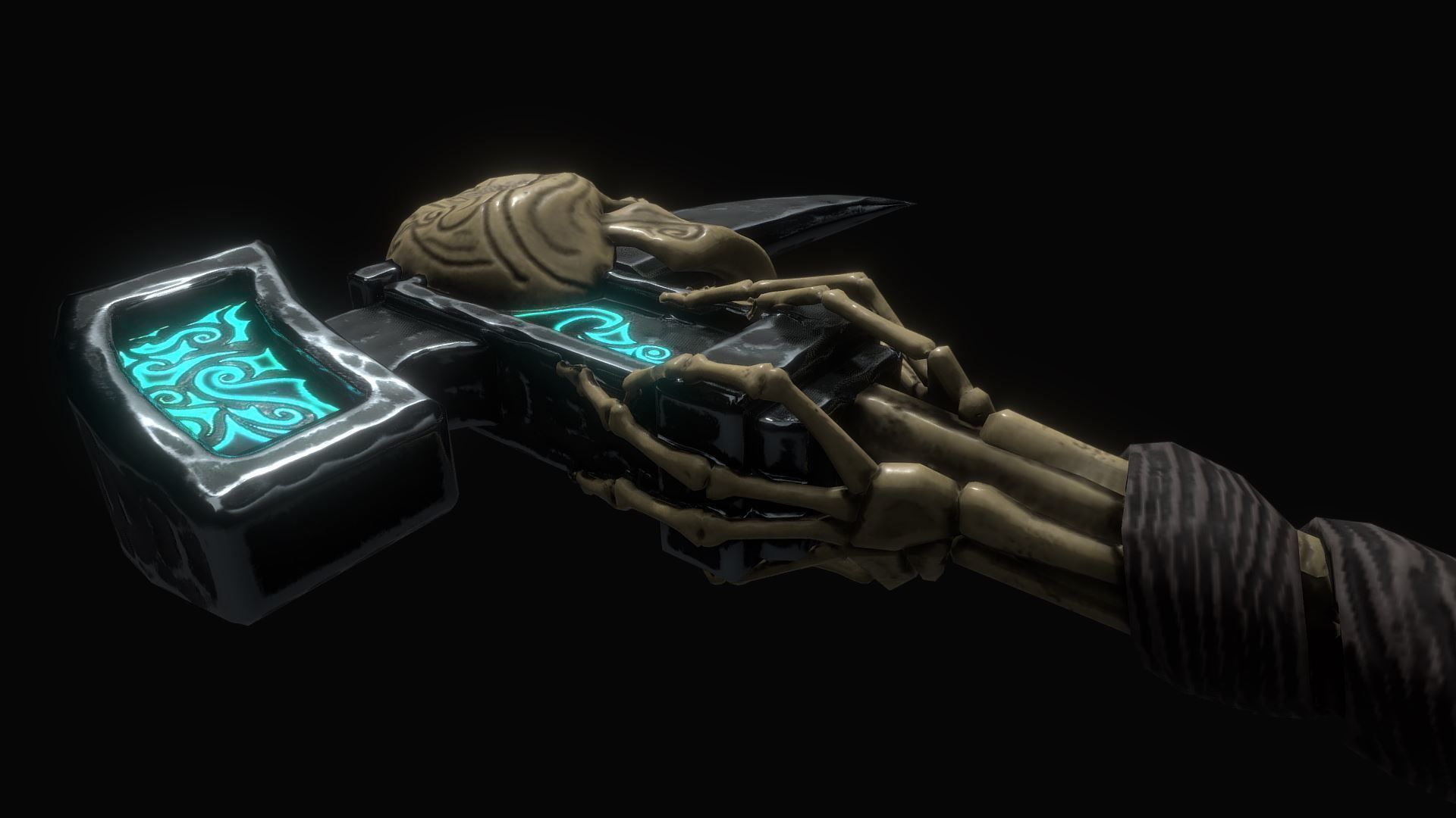 Skeleton Warhammer Low-poly 3D model_2