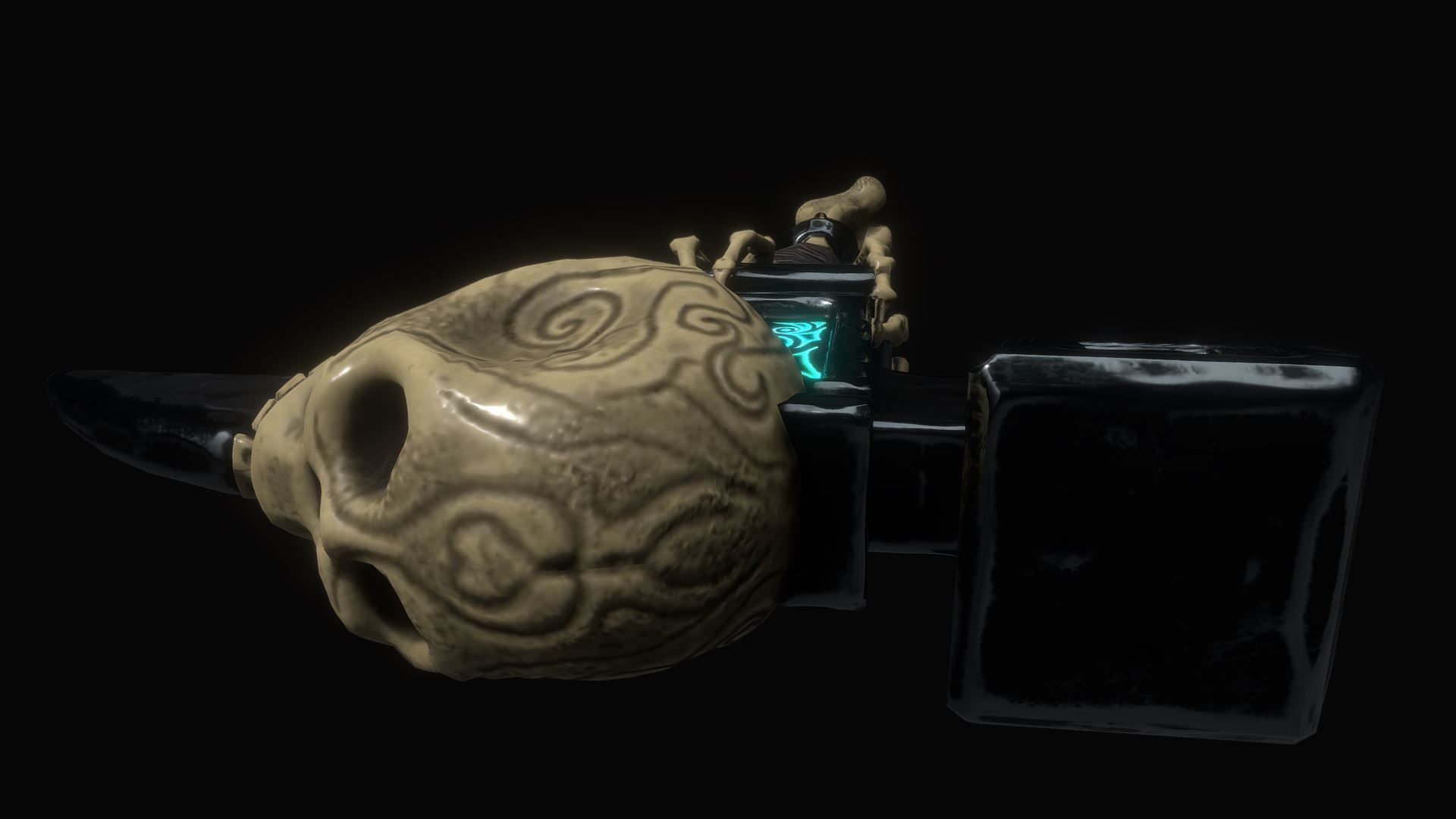 Skeleton Warhammer Low-poly 3D model_3