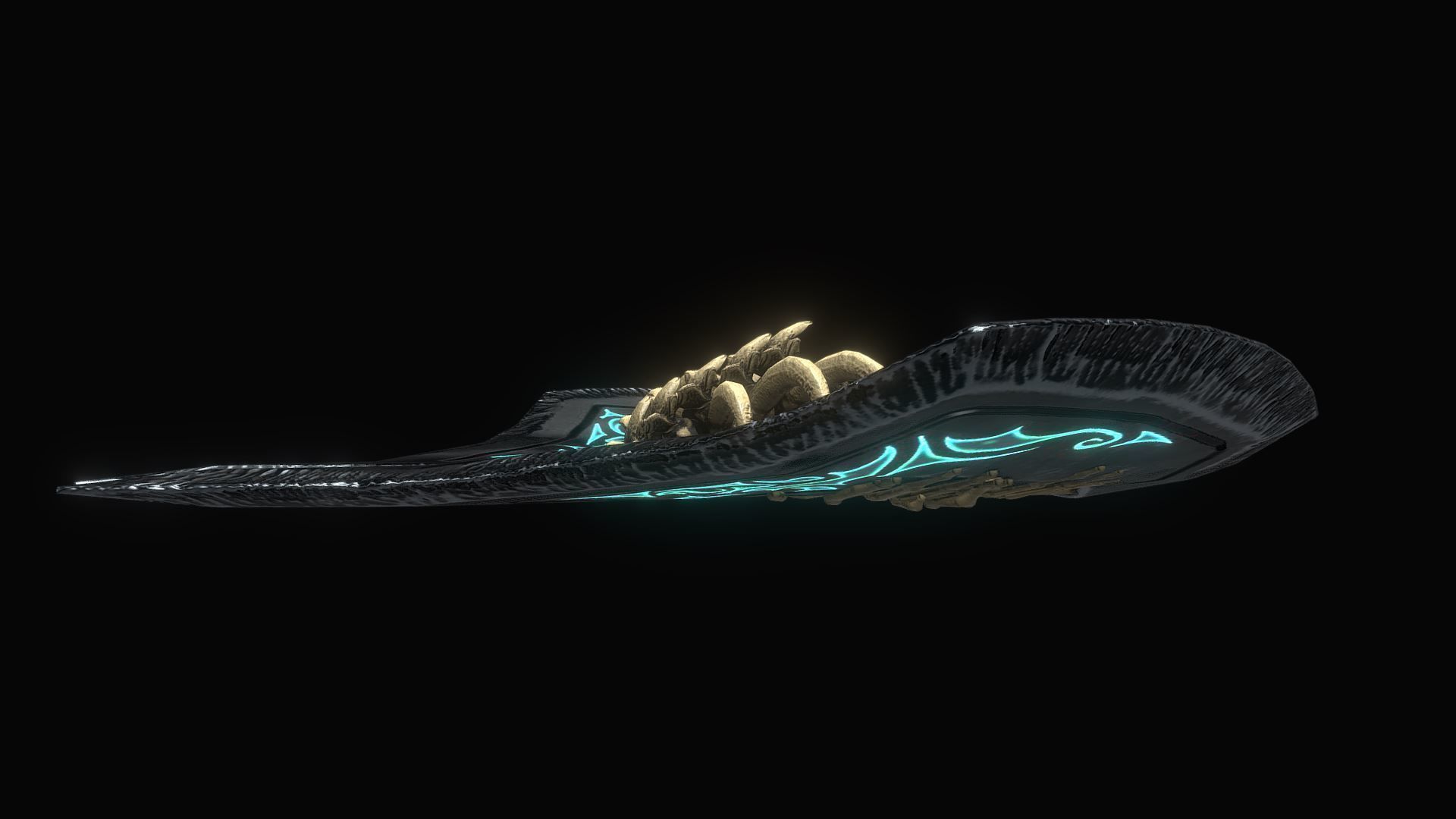 Skeleton Shield Low-poly 3D model_3