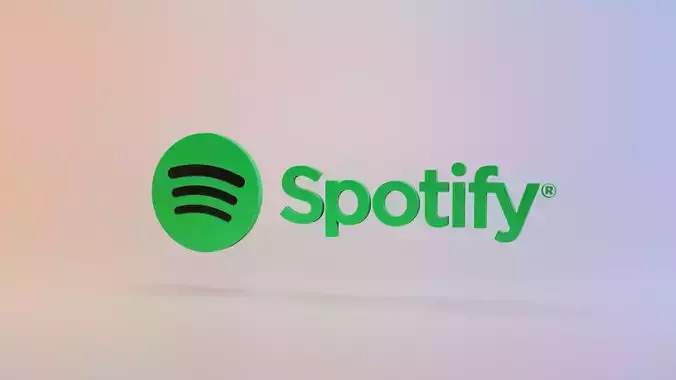 Spotify logo Low-poly 3D model