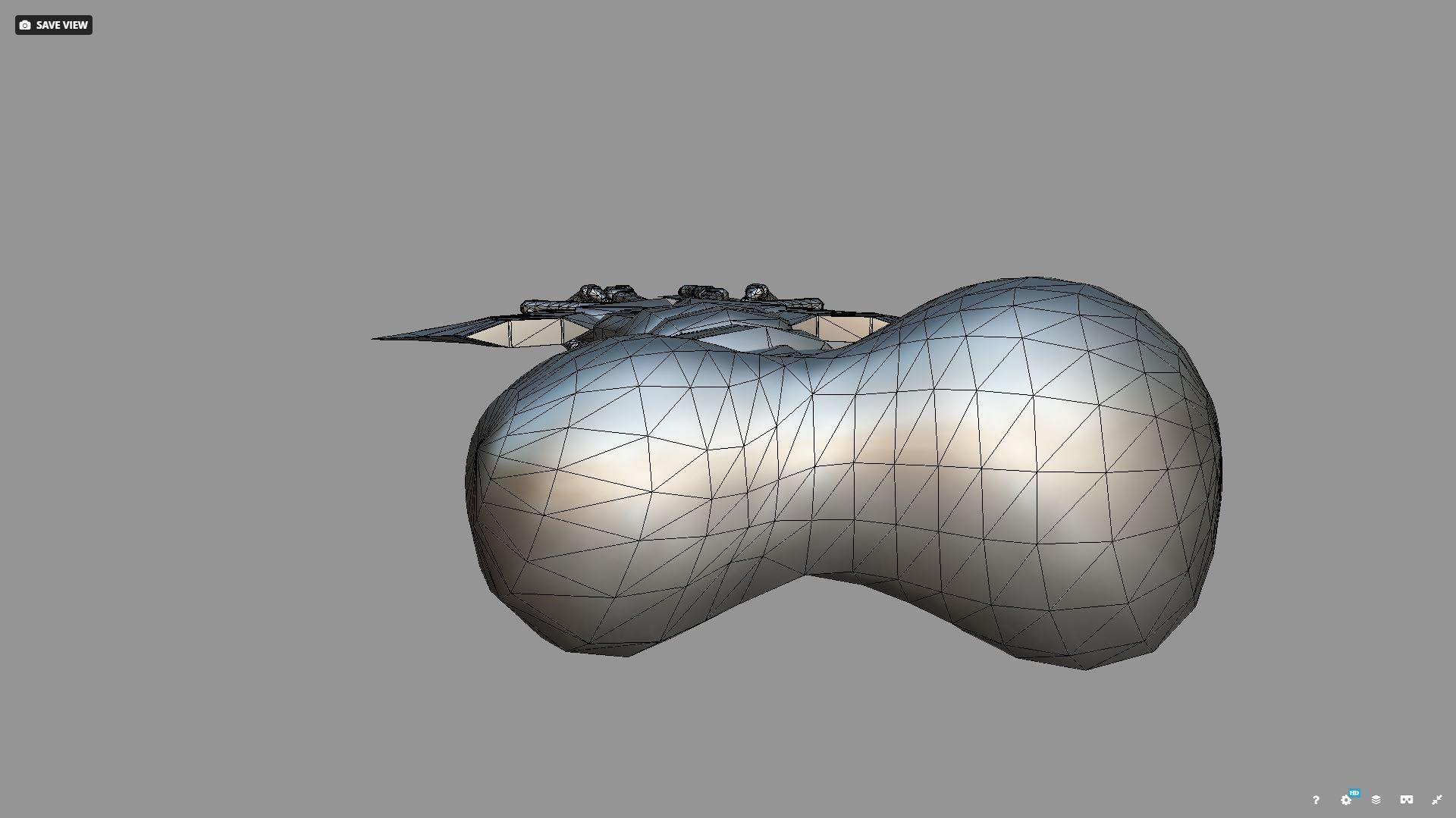 Skeleton dagger Low-poly 3D model_6