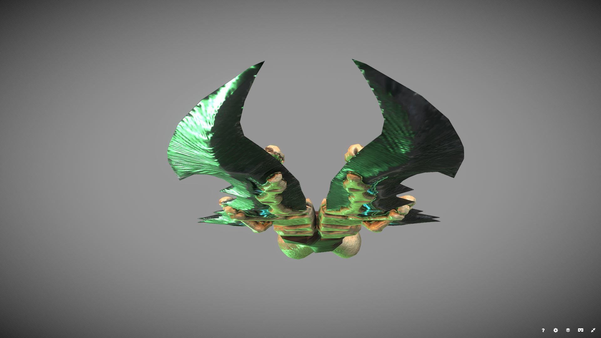 Skeleton dagger Low-poly 3D model_2