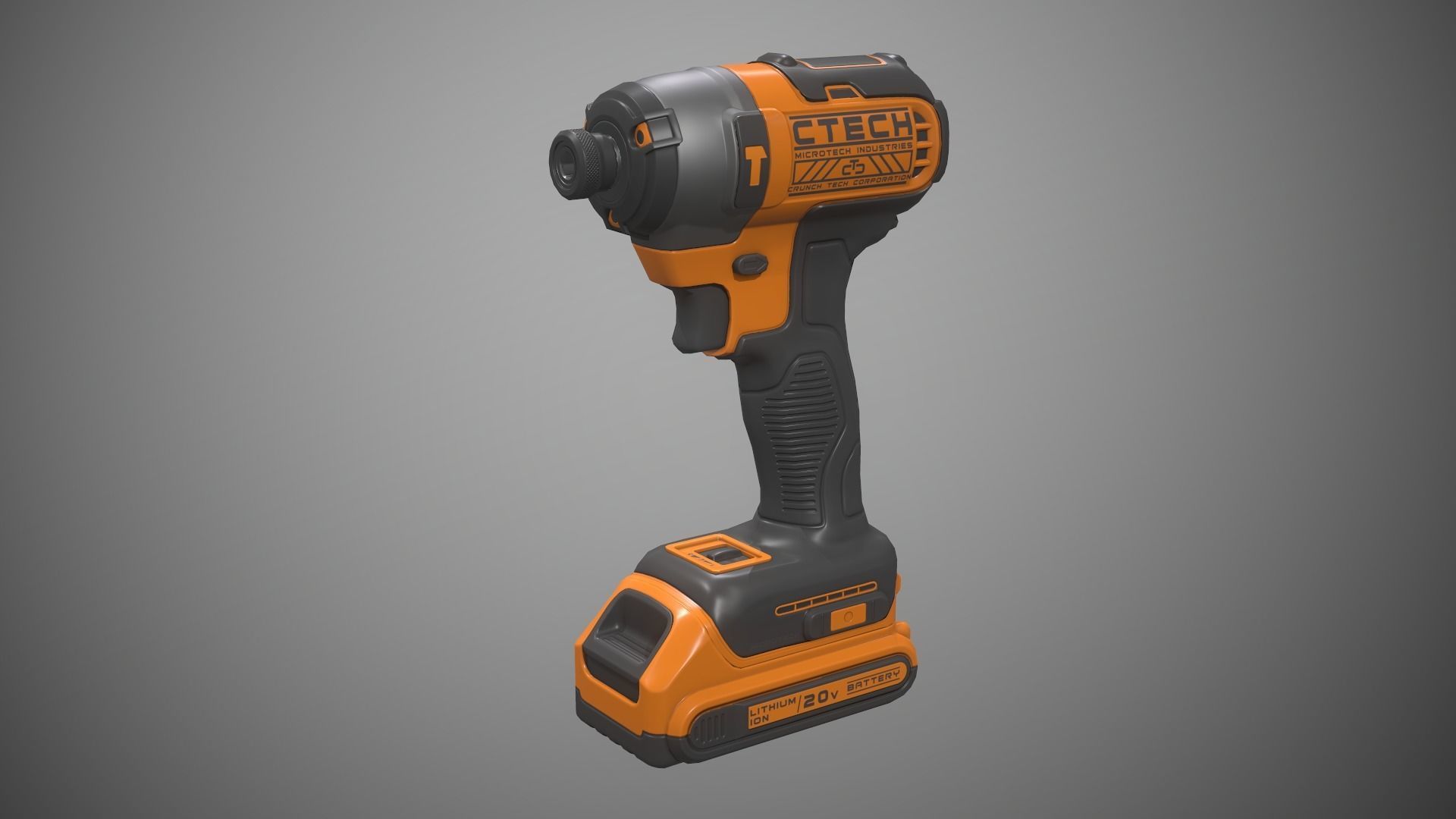 Impact Driver Low-poly 3D model_21