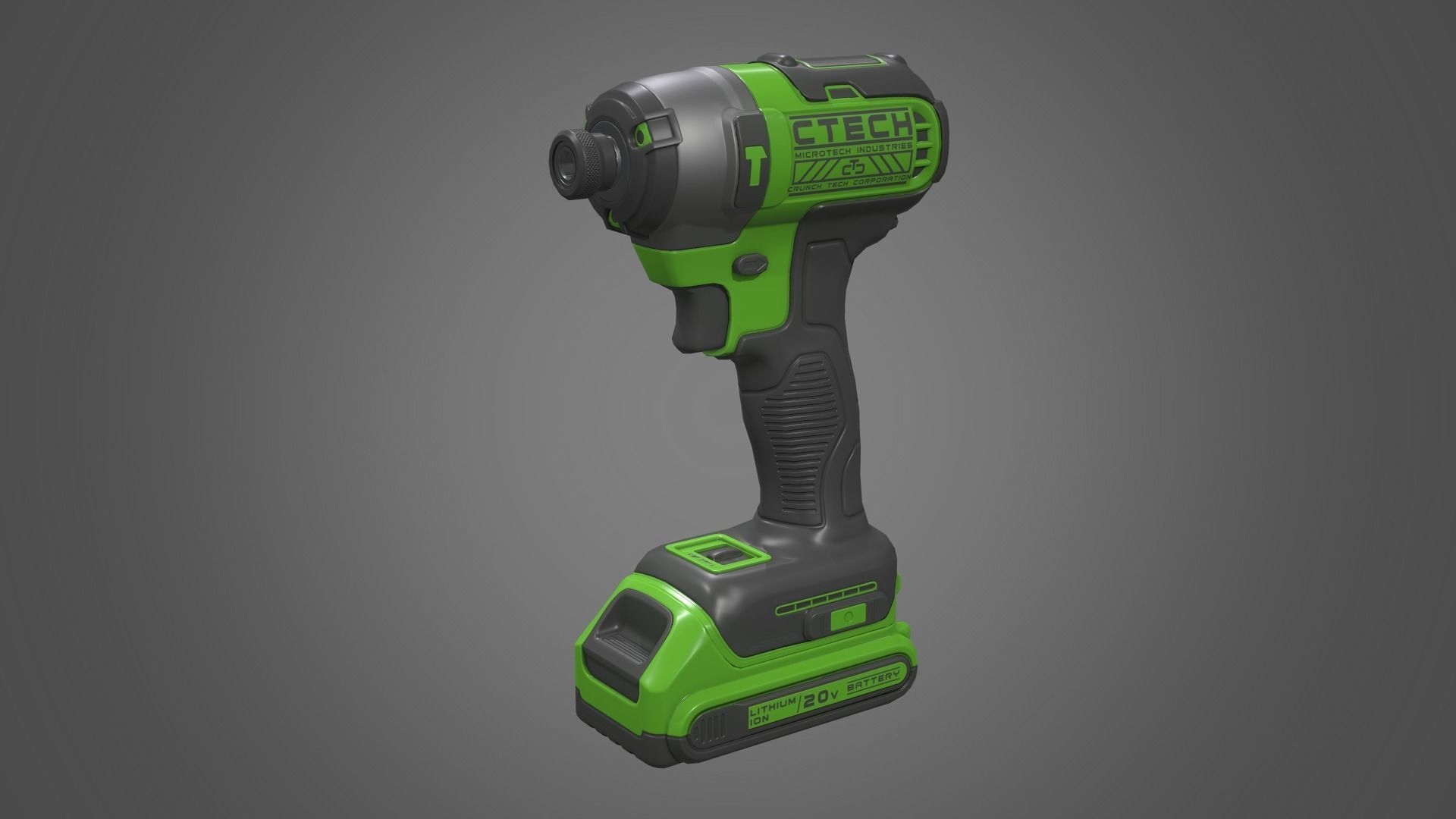 Impact Driver Low-poly 3D model_17