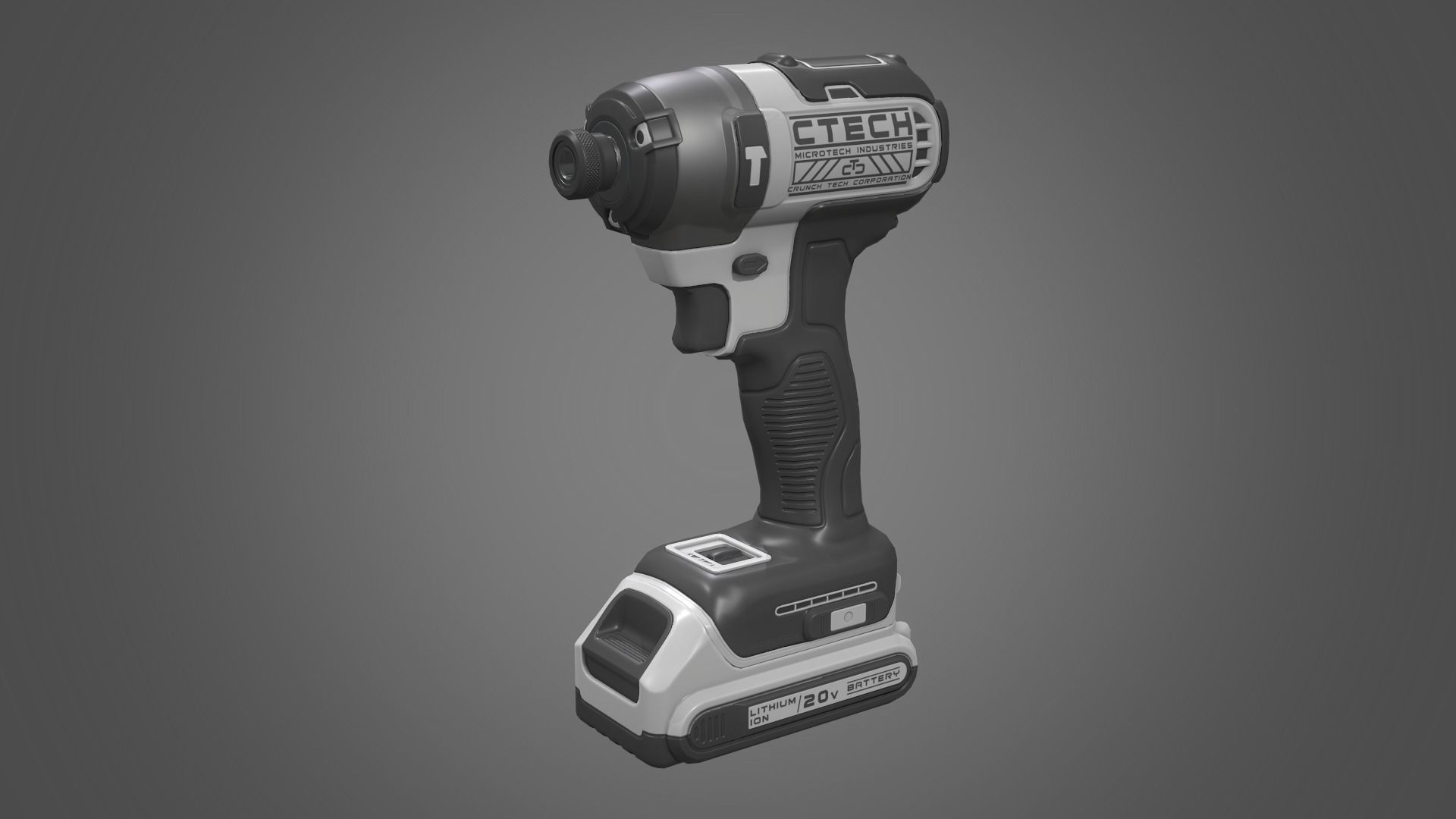 Impact Driver Low-poly 3D model_19