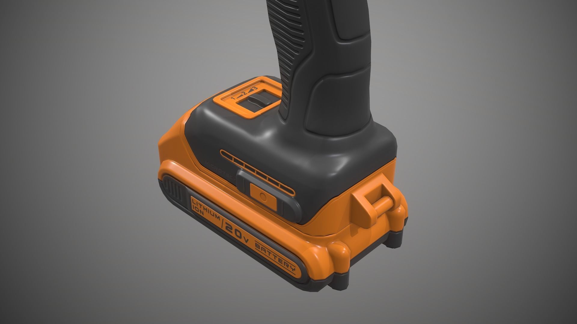 Impact Driver Low-poly 3D model_10