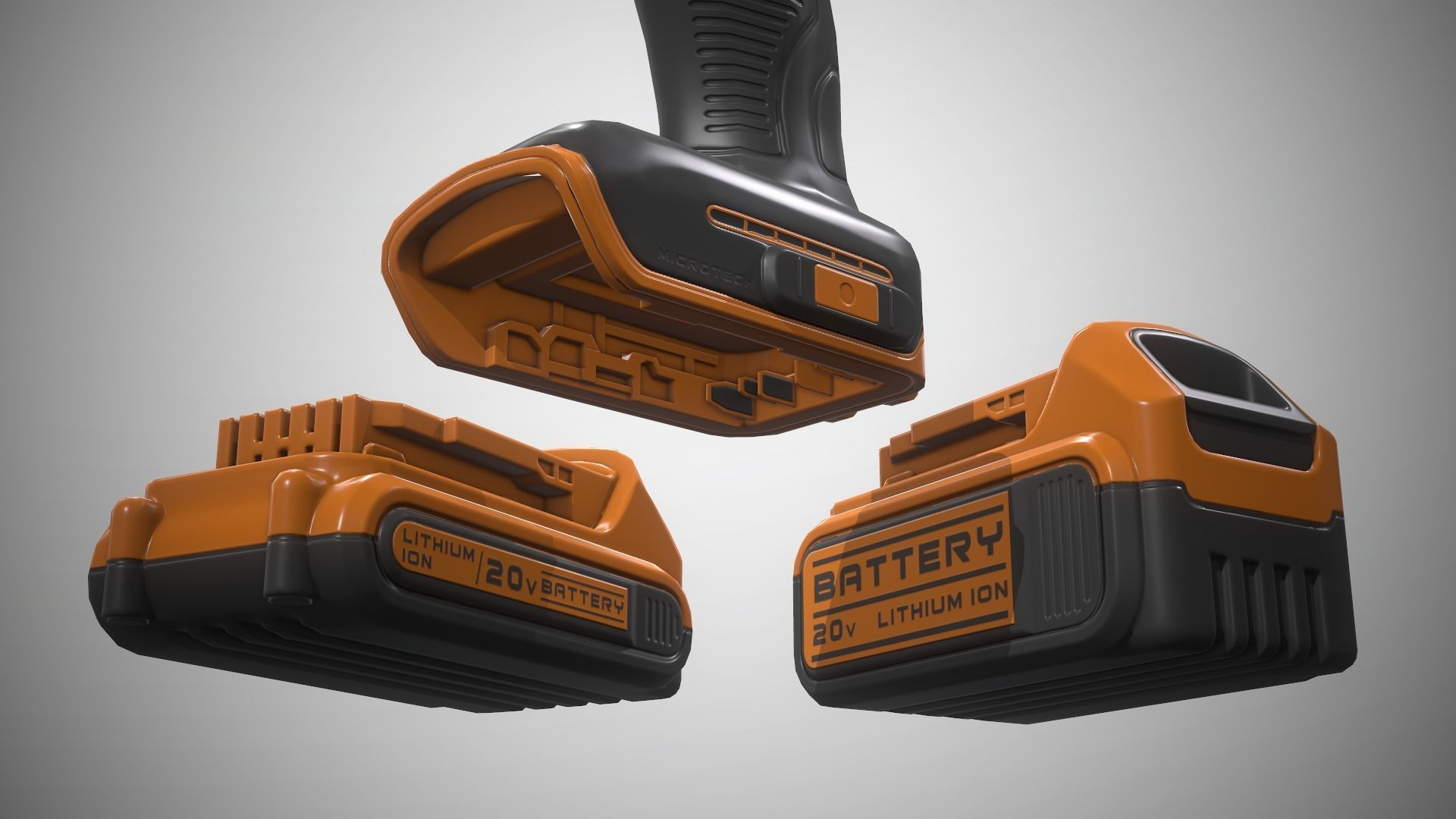 Impact Driver Low-poly 3D model_12