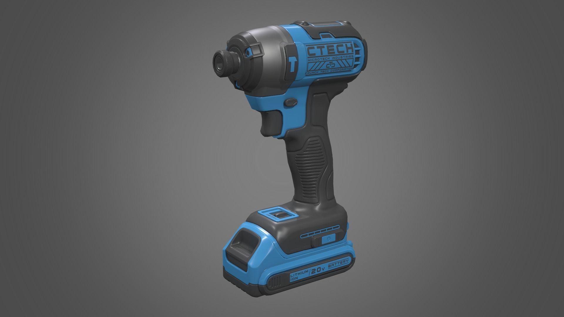 Impact Driver Low-poly 3D model_18