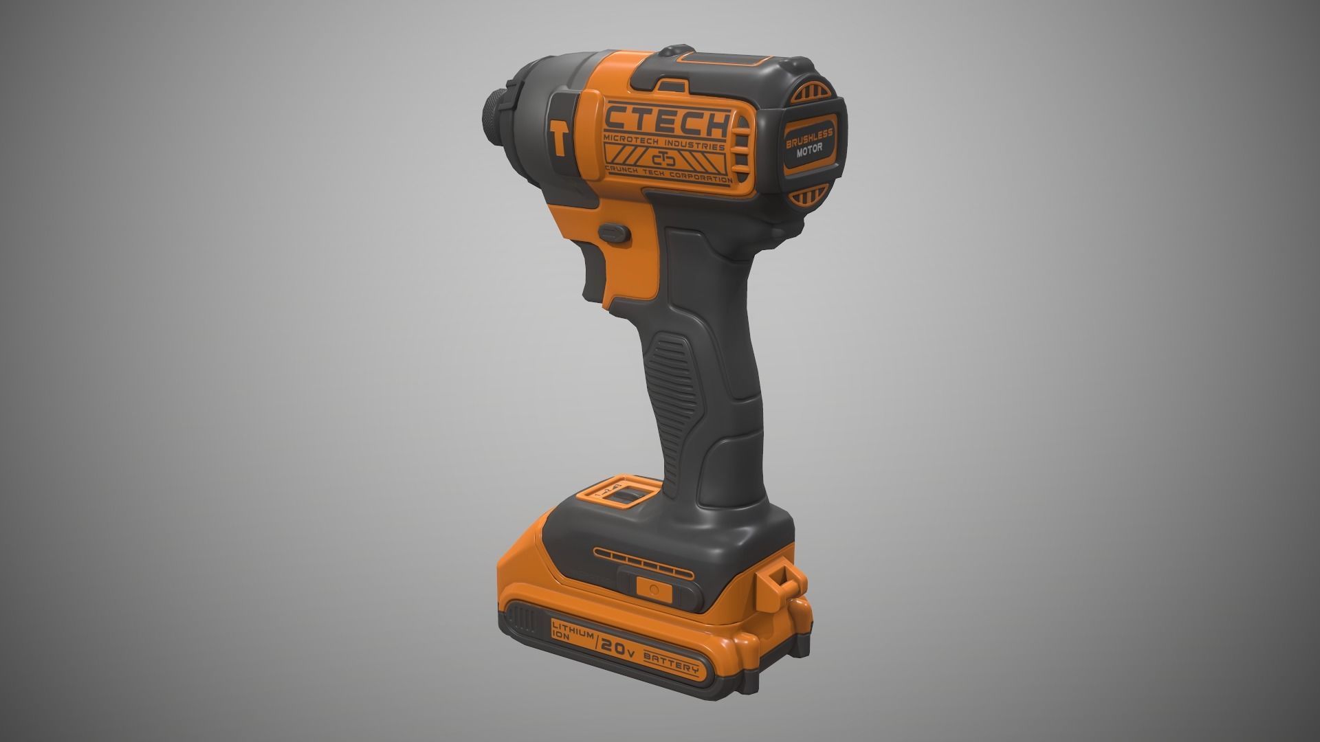 Impact Driver Low-poly 3D model_4
