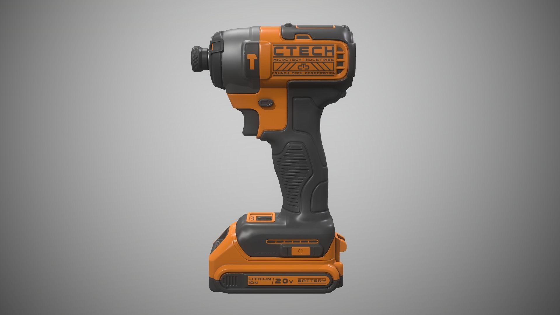 Impact Driver Low-poly 3D model_3