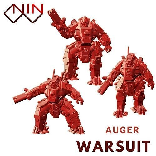 Auger Warsuit Team 3D print model