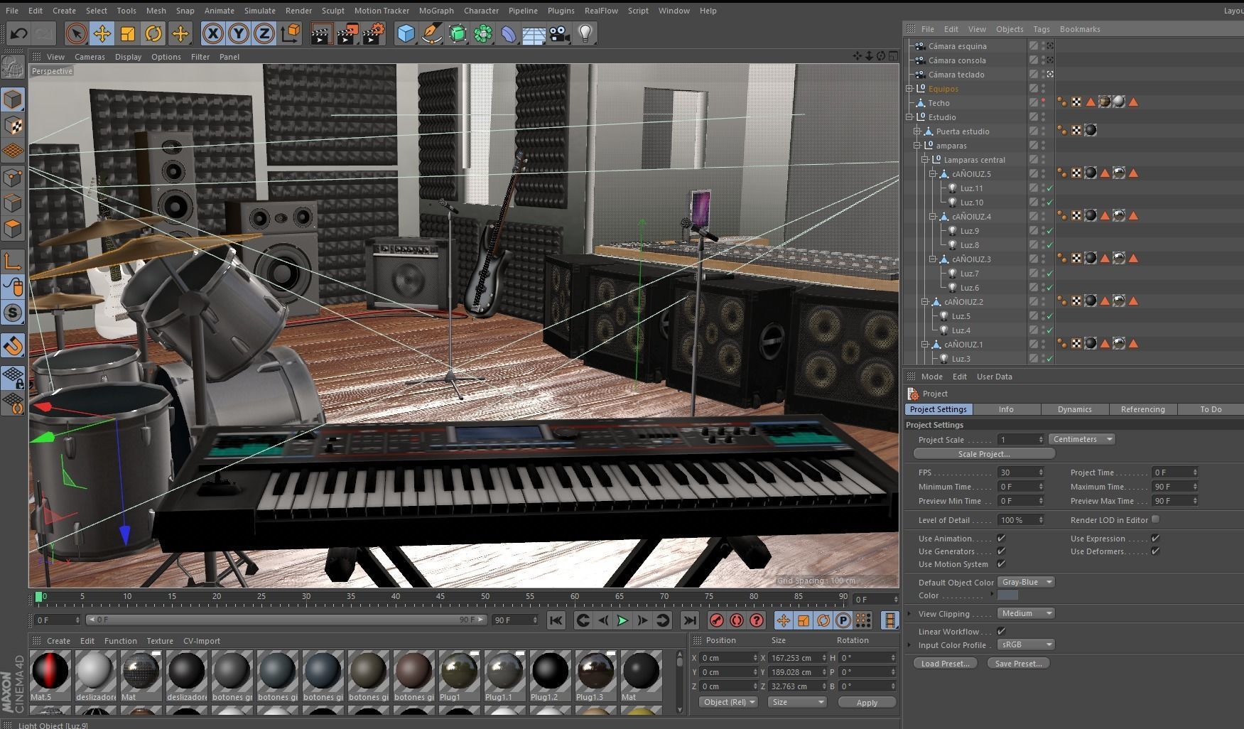 RECORDING STUDIO Low-poly 3D model_14