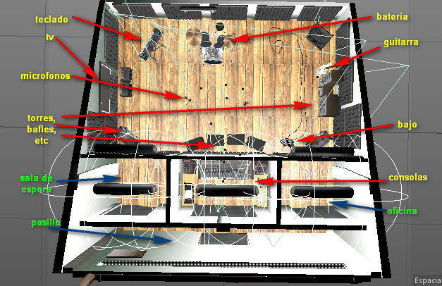 RECORDING STUDIO Low-poly 3D model_15