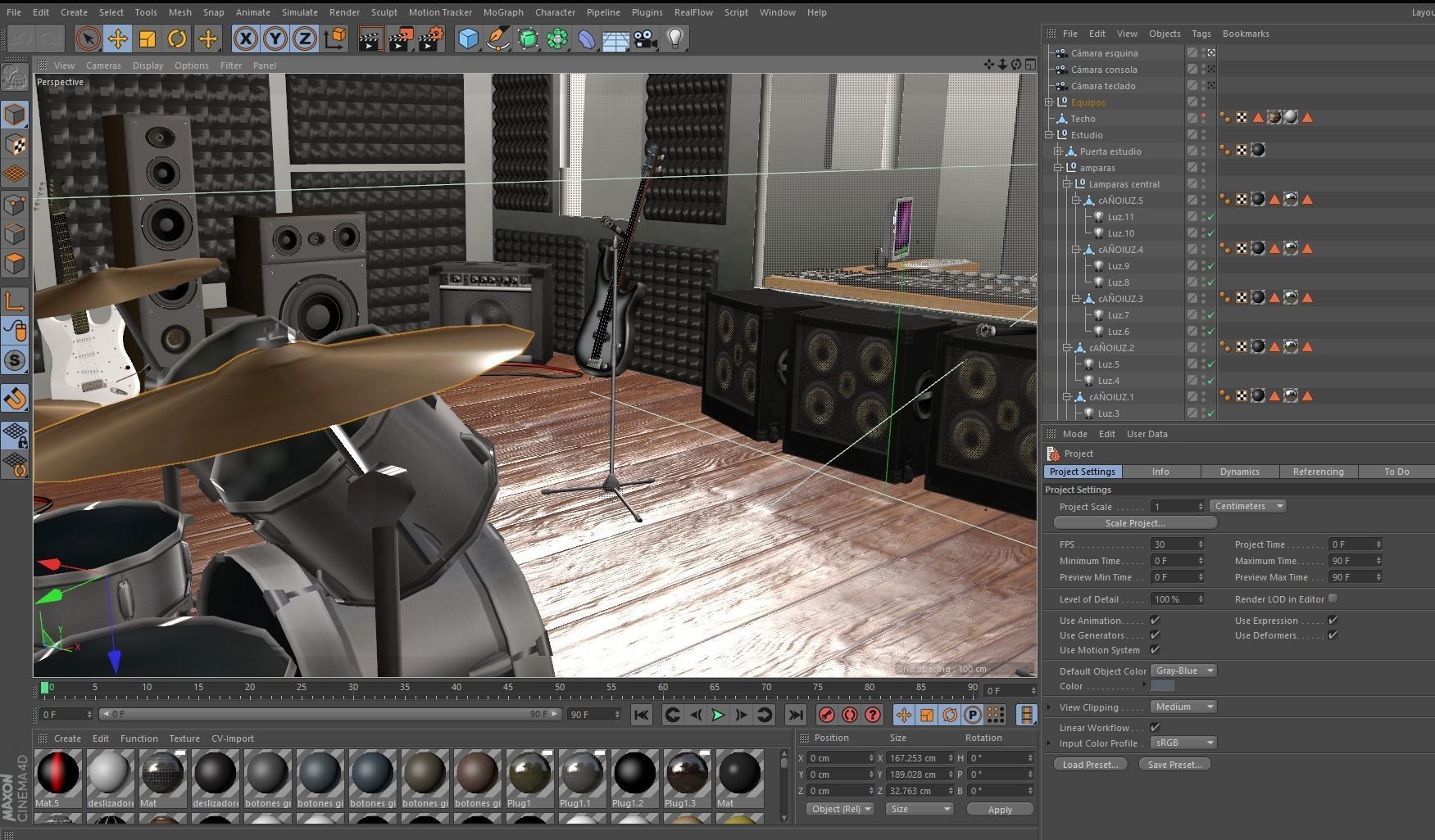 RECORDING STUDIO Low-poly 3D model_12