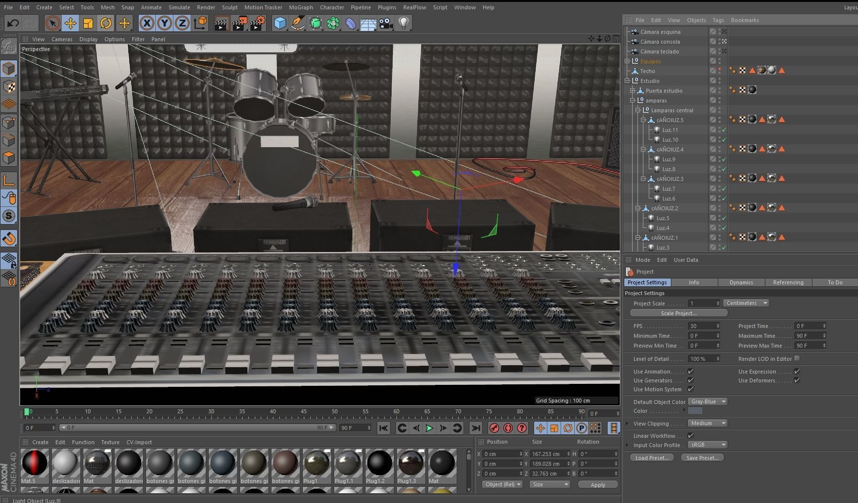RECORDING STUDIO Low-poly 3D model_13