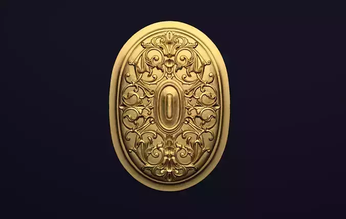 Classic decor ornament v-3D model 37 3D model