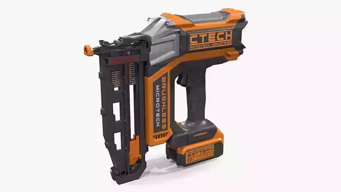 Nail Gun Battery Powered Low-poly 3D model