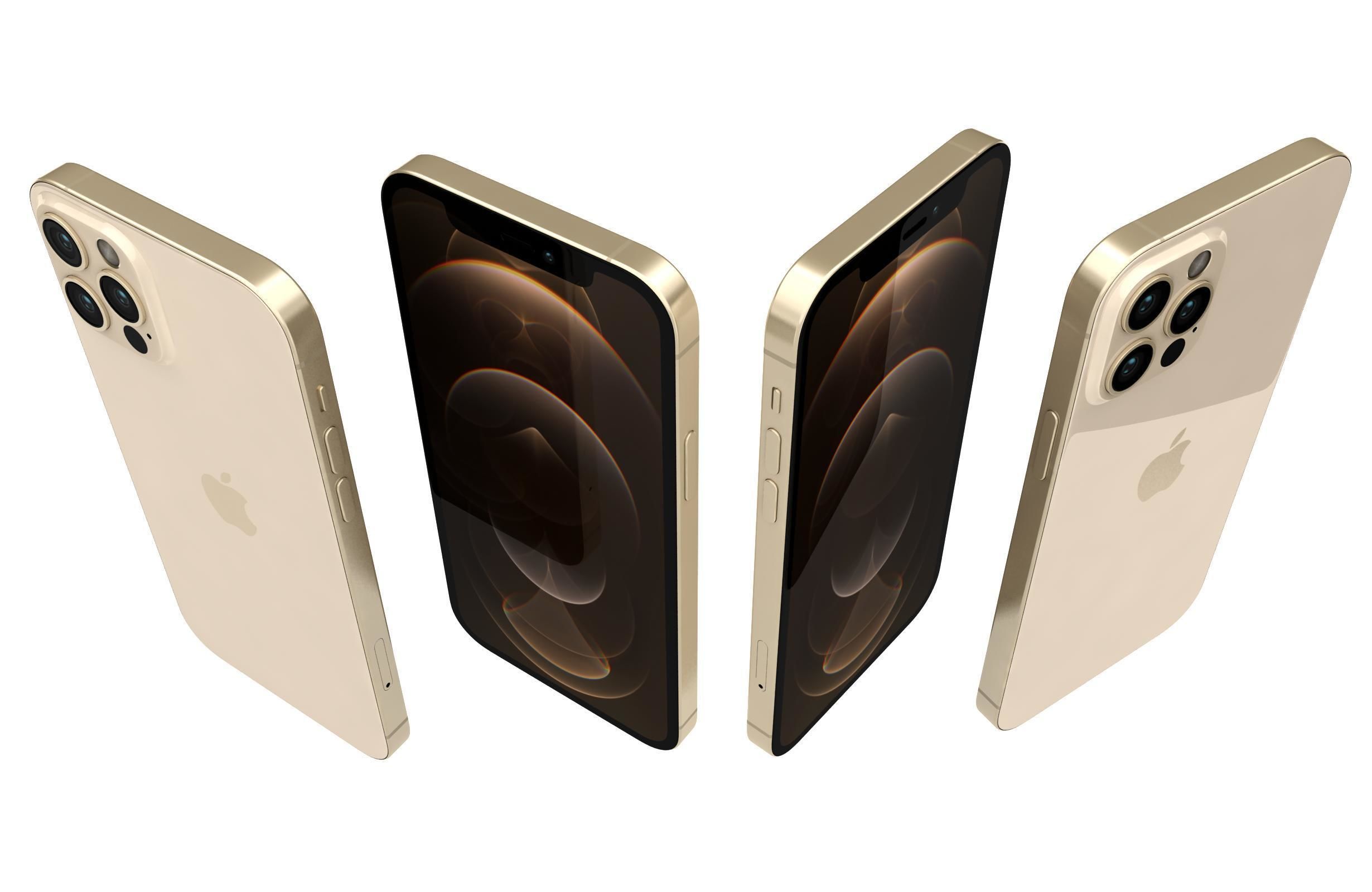 Apple iPhone 12 Pro Gold 3D model_4