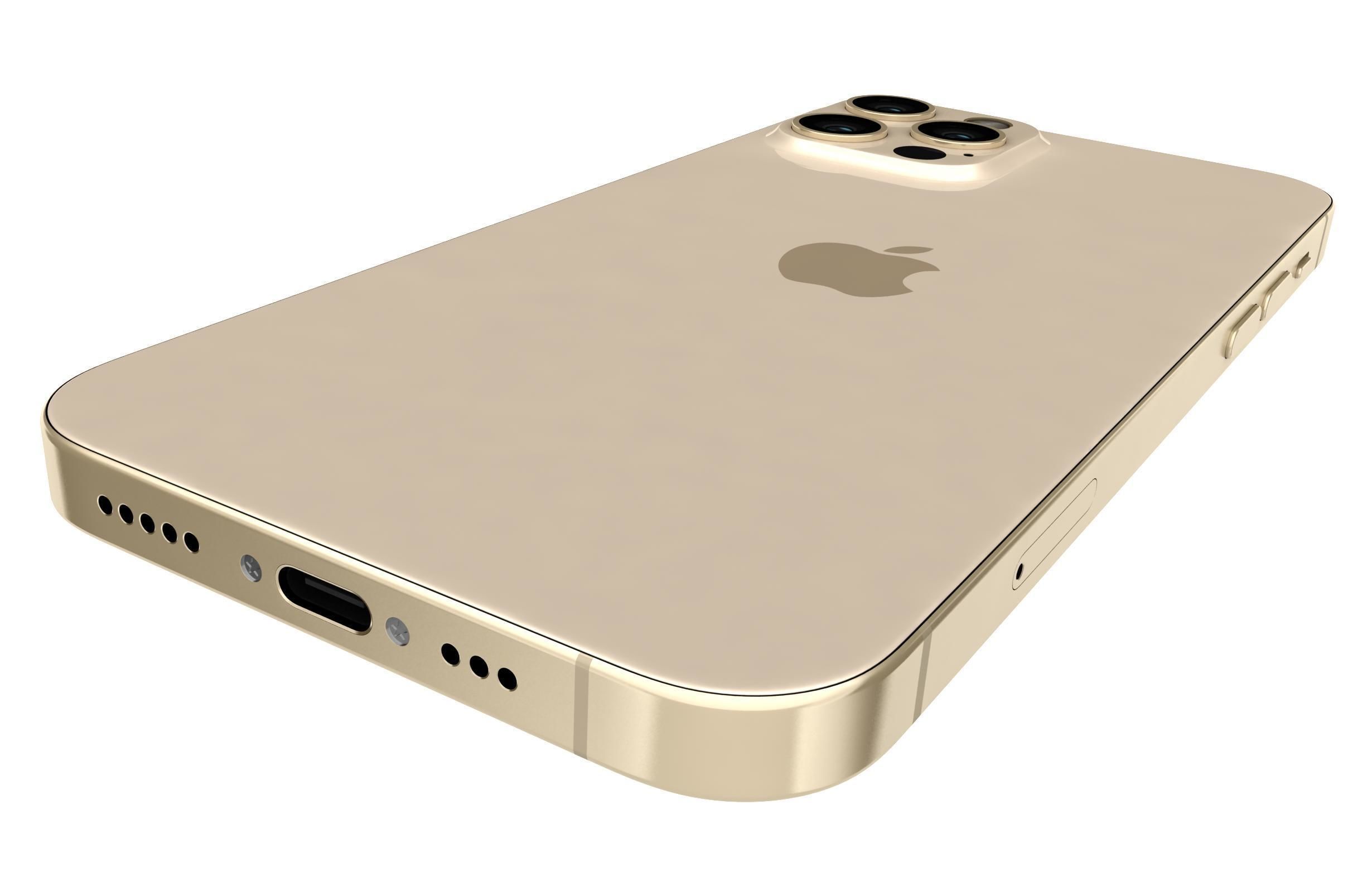 Apple iPhone 12 Pro Gold 3D model_14