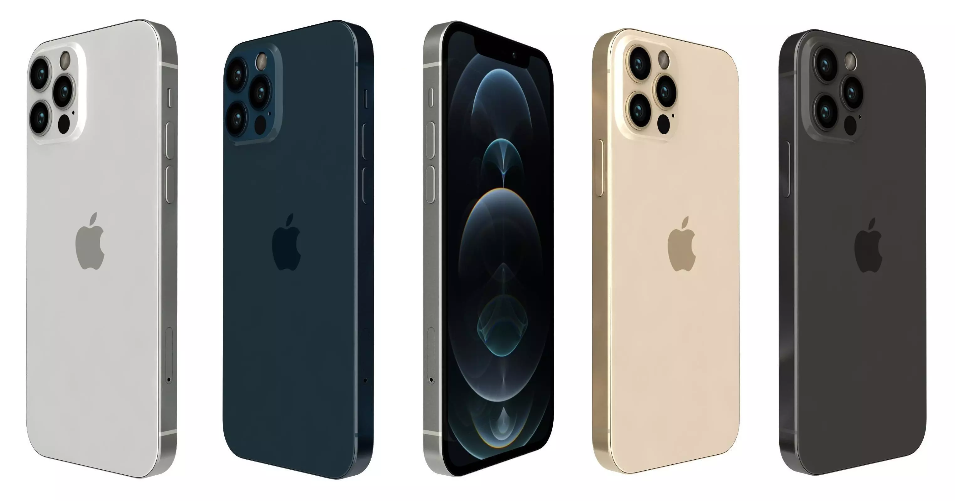 Apple iPhone 12 Pro All Colors 3D model_0