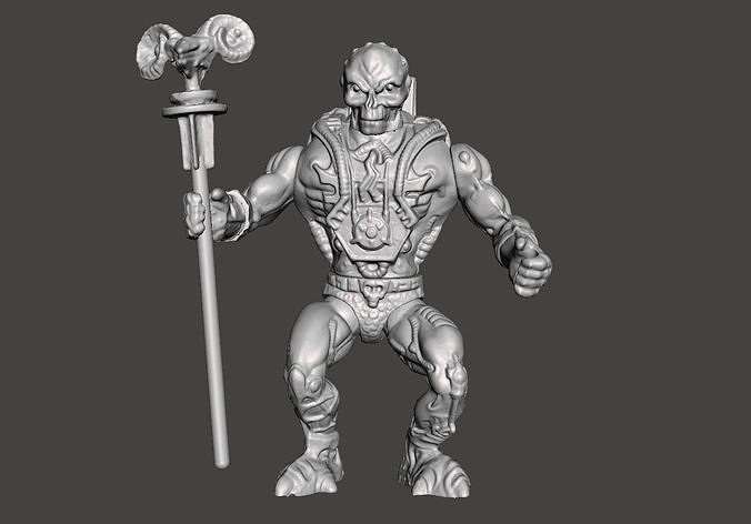SKELETOR LASER LIGHT MOTU VINTAGE ACTION FIGURE COMPLETE 3D print model