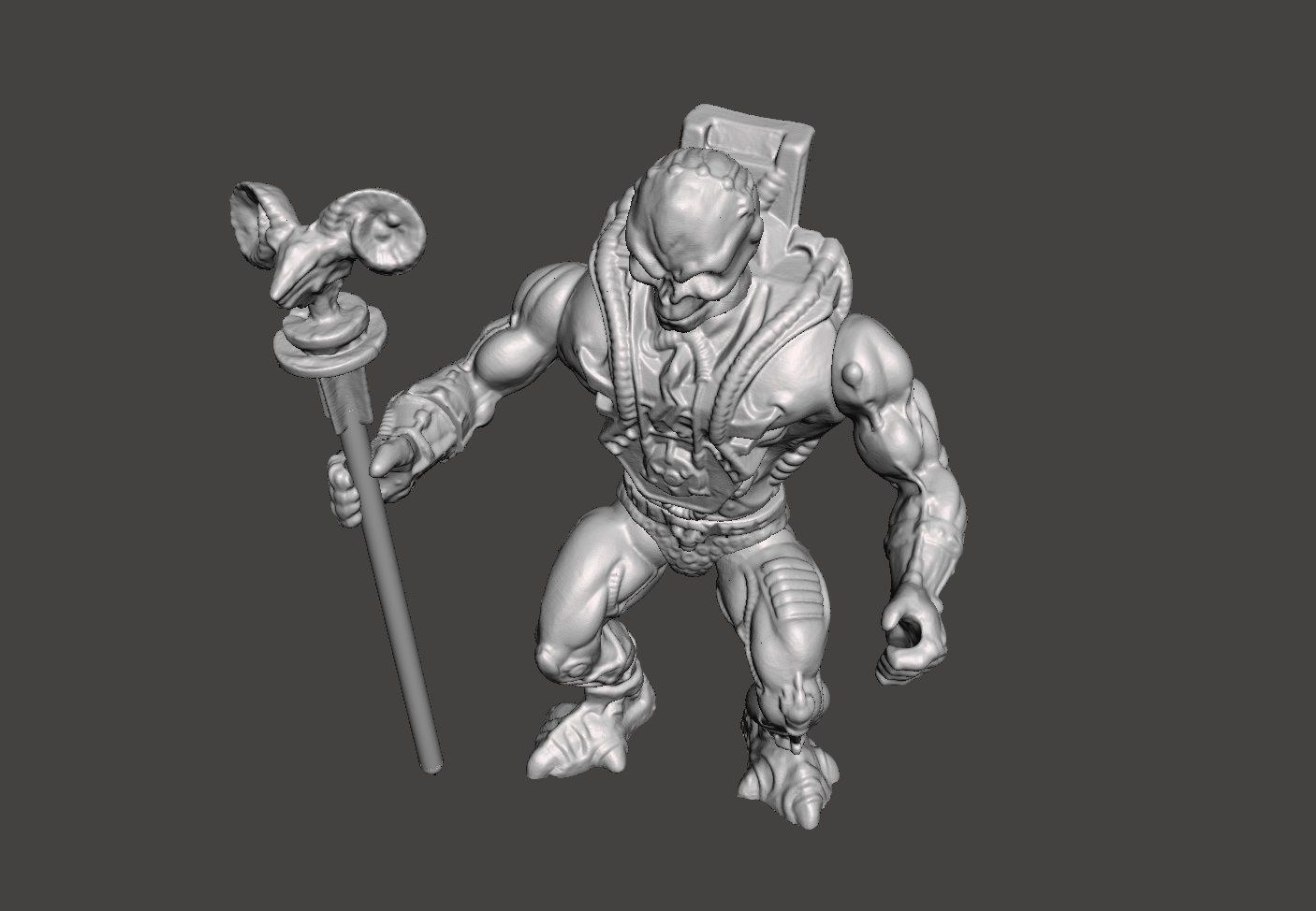 SKELETOR LASER LIGHT MOTU VINTAGE ACTION FIGURE COMPLETE 3D print model_4