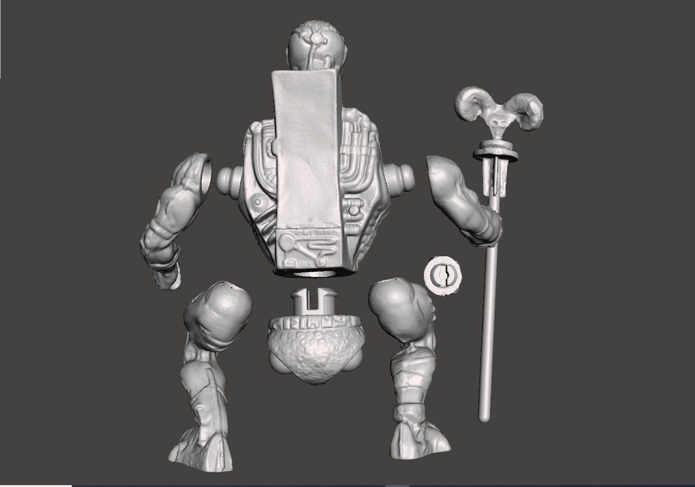 SKELETOR LASER LIGHT MOTU VINTAGE ACTION FIGURE COMPLETE 3D print model_8