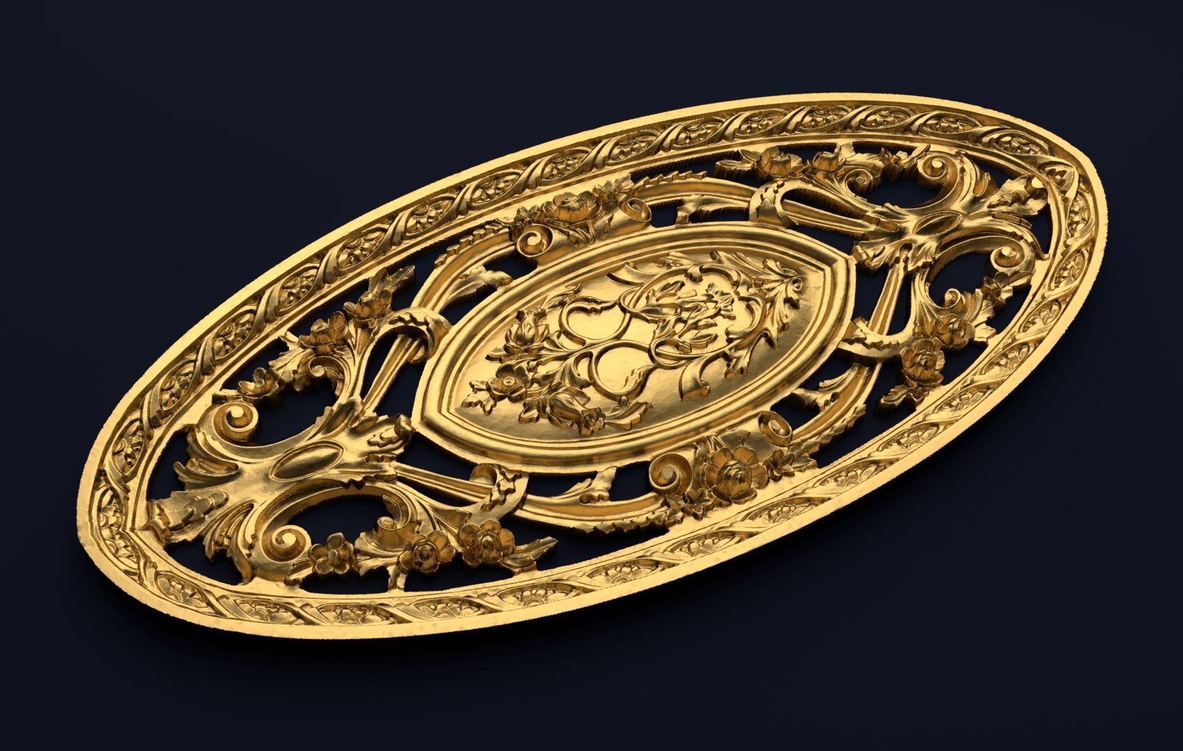 Classic decor ornament v-3D model 38 3D model_1