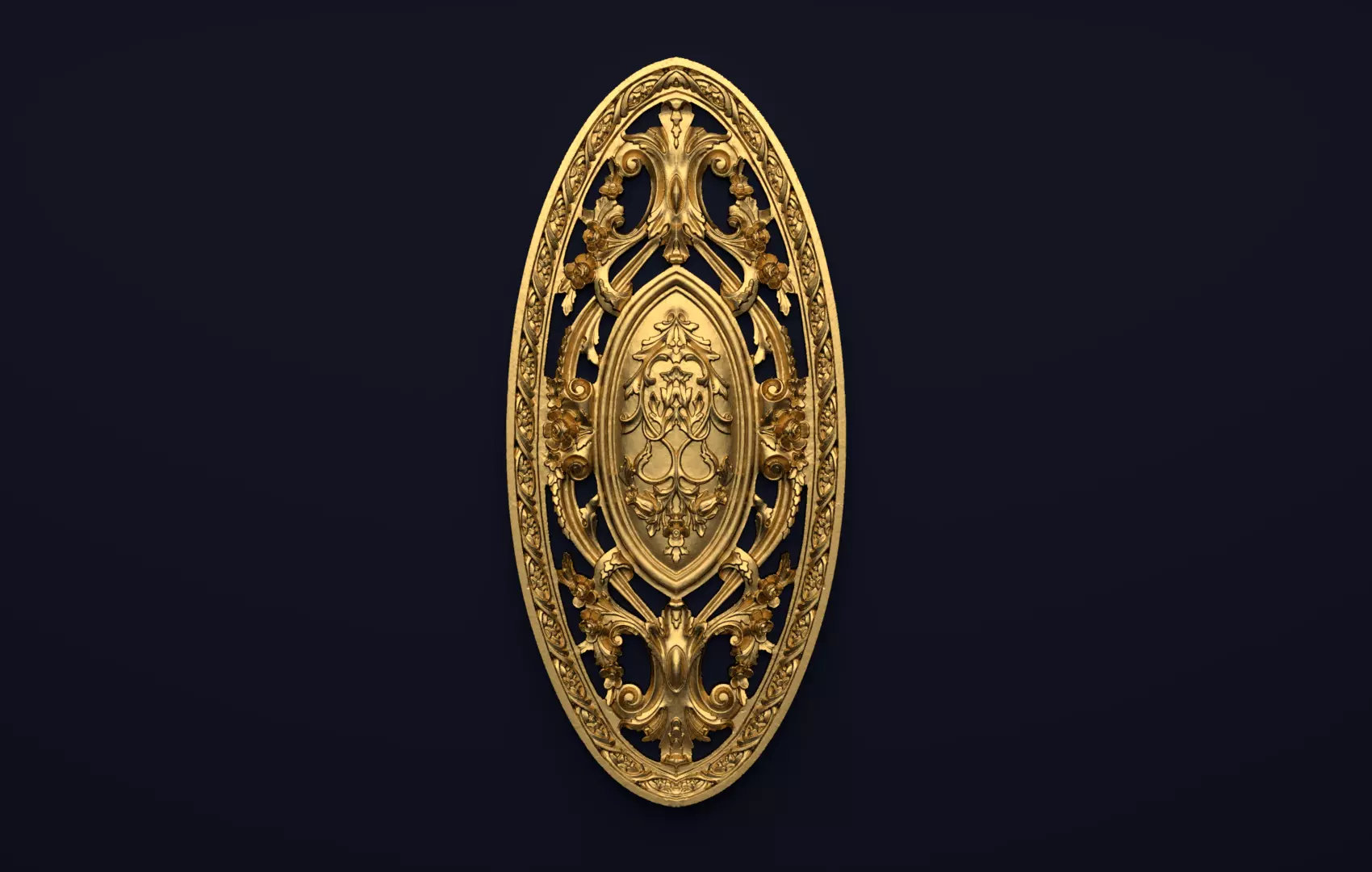 Classic decor ornament v-3D model 38 3D model_0