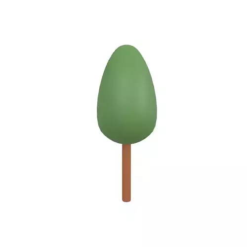 Cartoon Tree v6 002 Low-poly 3D model